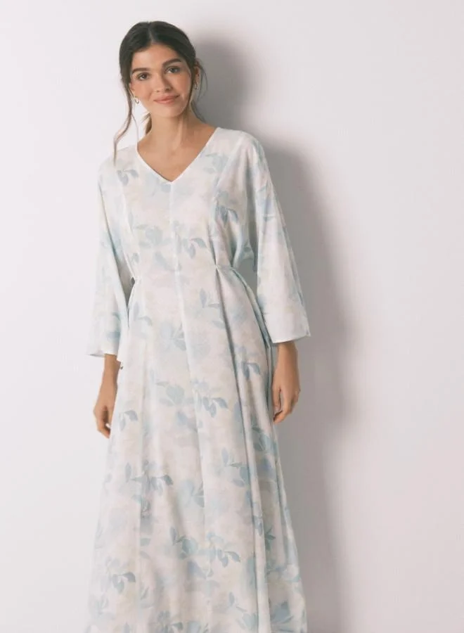 women'secret Long wrap nightgown with belt